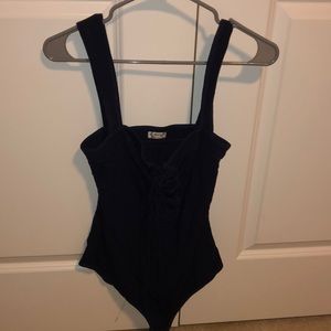 Navy free people bodysuit